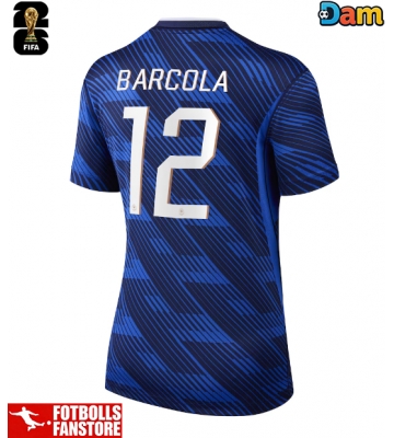 Frankrike Bradley Barcola #12 Hemmatröja Dam VM 2026 Kortärmad